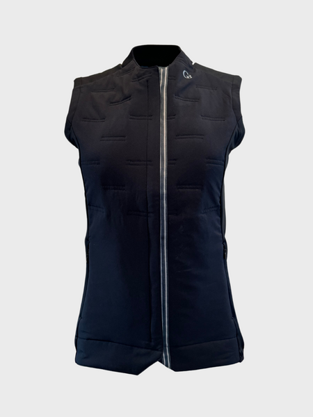 ANEW GOLF WOMEN WOOVEN VEST BLACK Womens Quilted Front Golf Vest