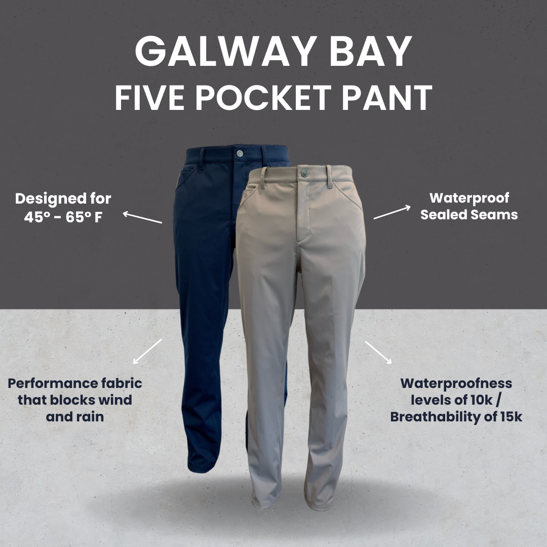 Men's Golf Rain Pant | Five Pocket Rain Pant | Galway Bay Apparel LLC