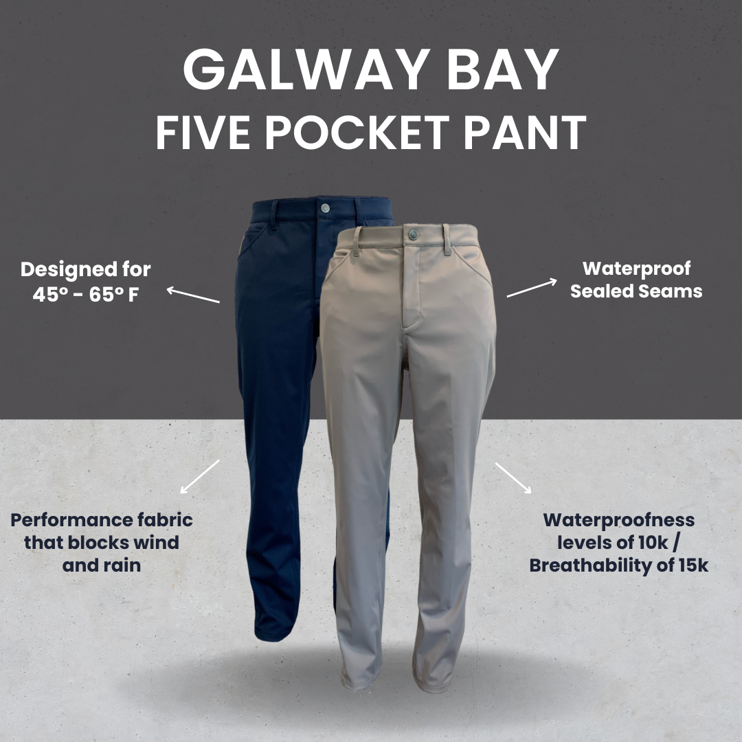 Men&#39;s Golf Rain Pant | Five Pocket Rain Pant | Galway Bay Apparel LLC